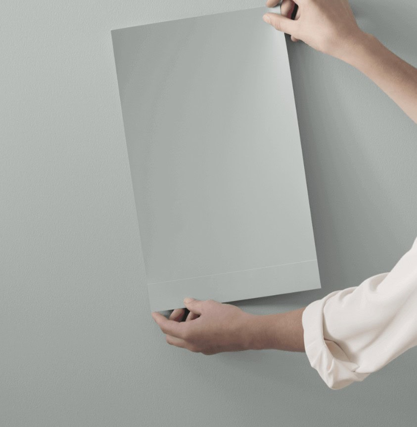 samplize peel and stick of sherwin williams mineral deposit