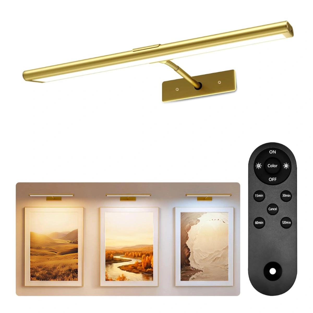 EZVALO Picture Light for Wall 4800mAh Rechargeable Wireless Remote