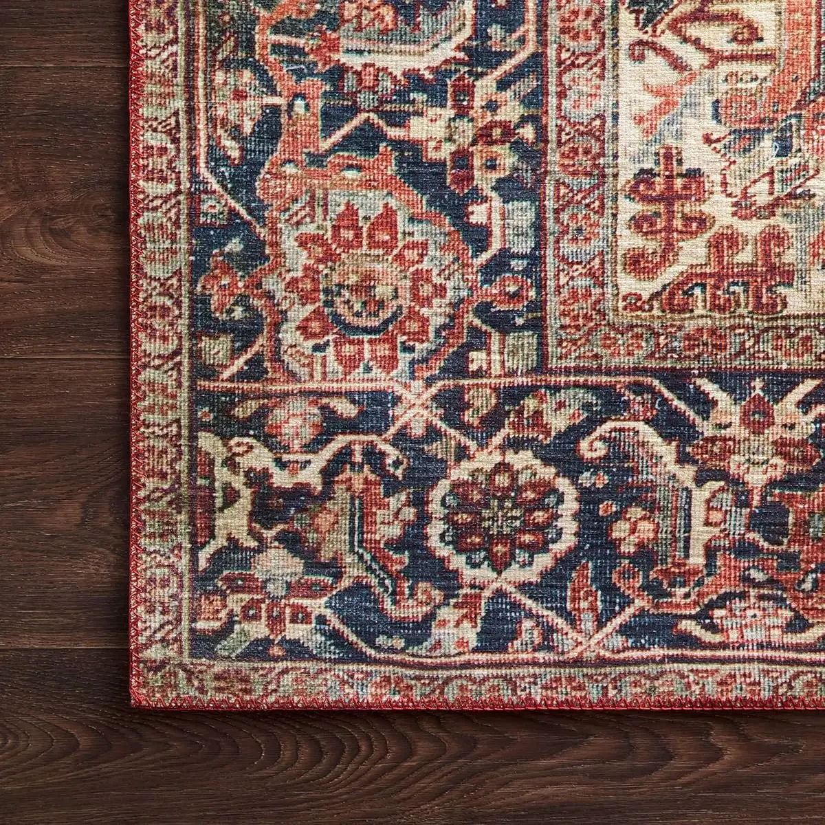 Loloi Layla Red Navy Area Rug