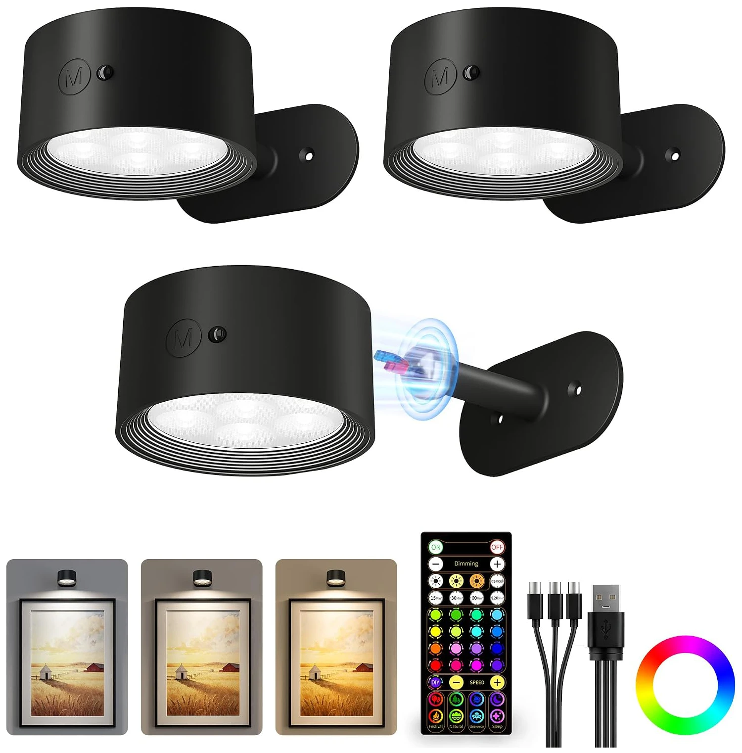Rechargeable Magnetic Art Lights